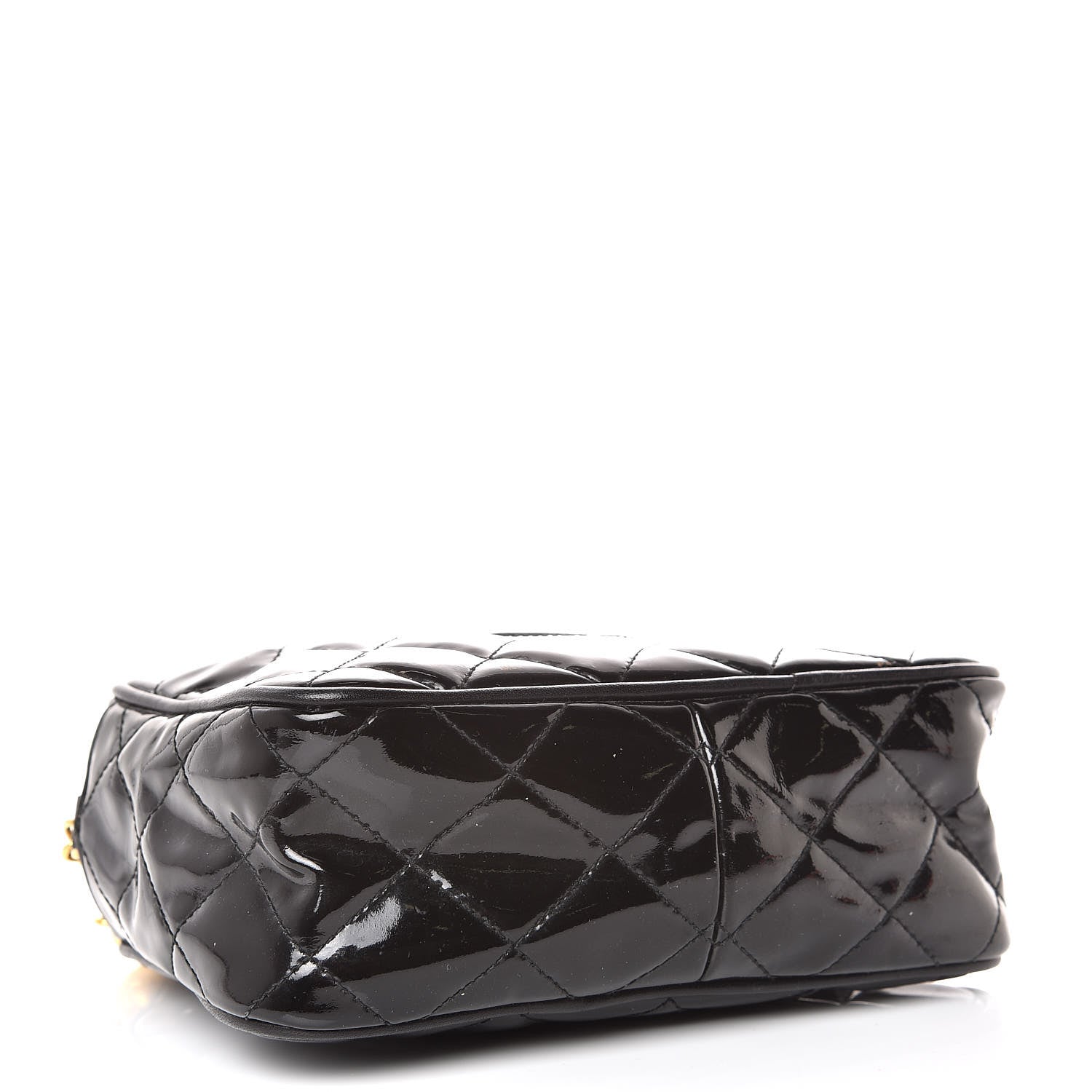 Chanel Patent Tassel Quilted Shoulder Bag Black 4 of 14