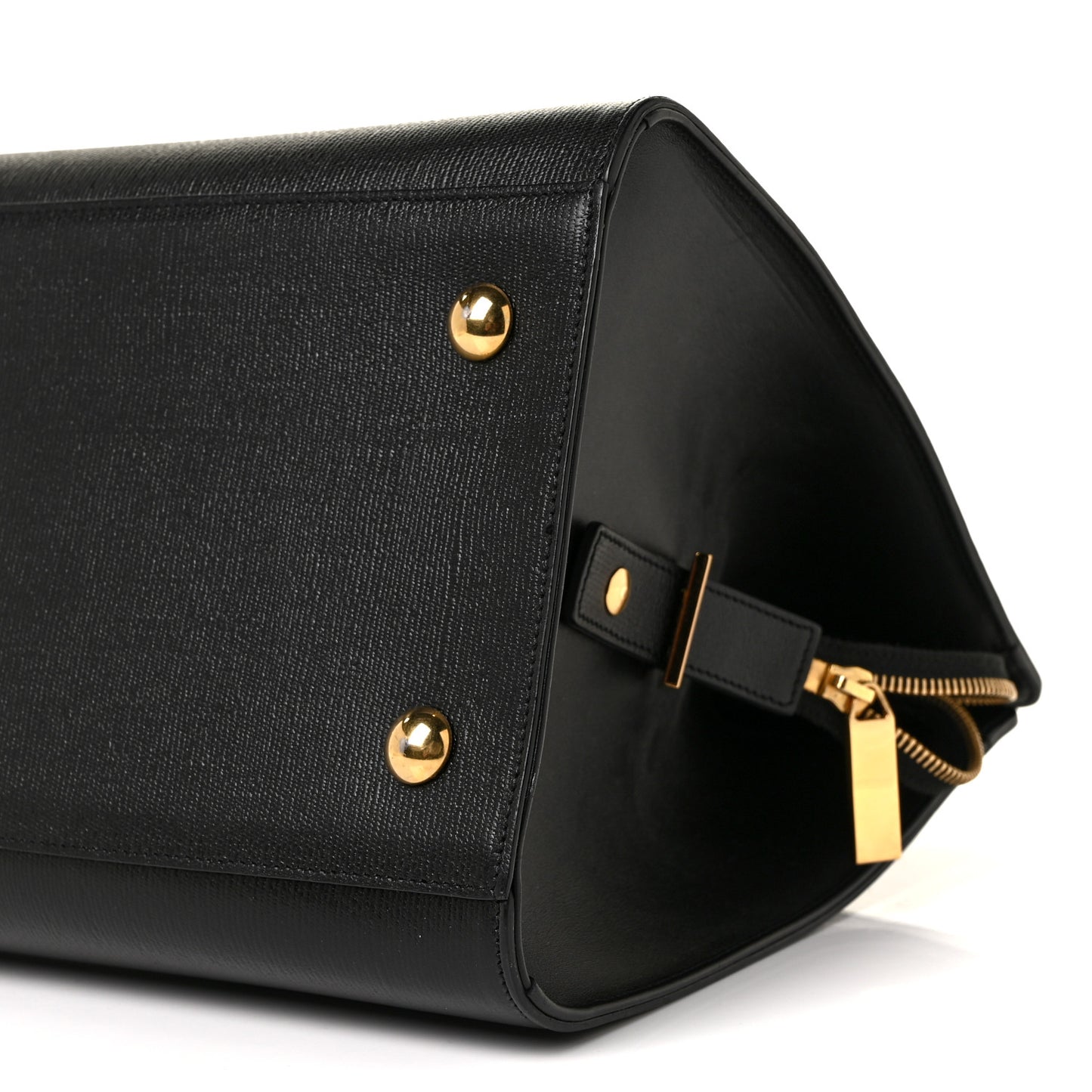 Textured Calfskin Medium Classic Y Cabas Black