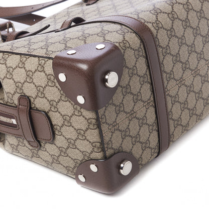 Gucci GG Supreme Monogram Textured Dollar Calfskin Medium Detail Tote Beige Ebony New Acero 5 of 8
