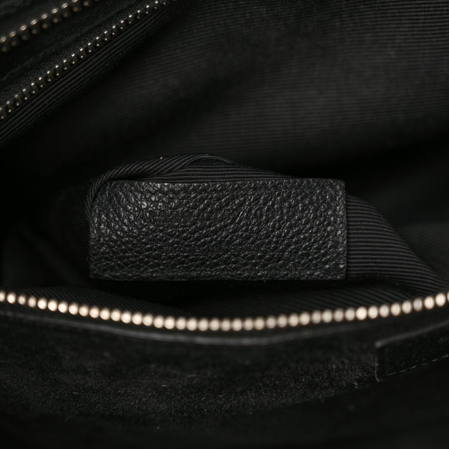 Grained Calfskin Medium Cabas Rive Gauche Black