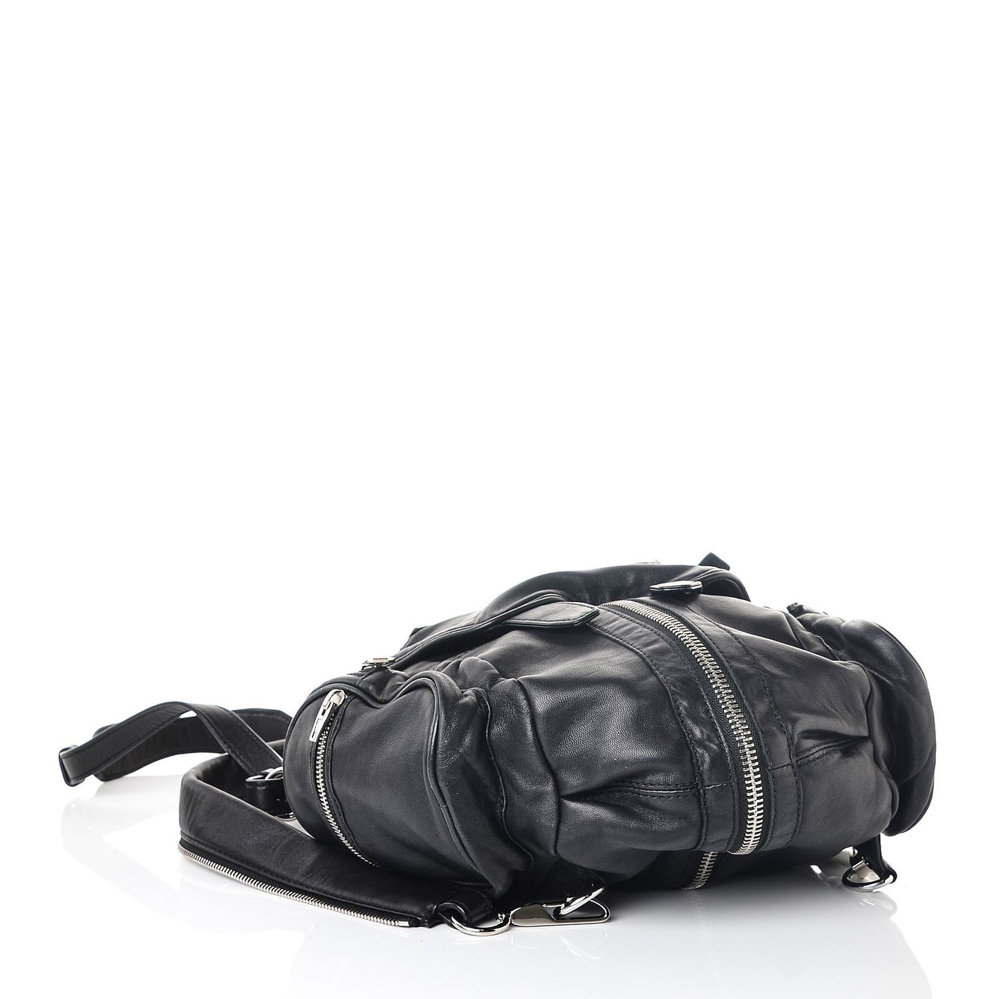 Lambskin Marti Backpack Bag Washed Black Rhodium Hardware