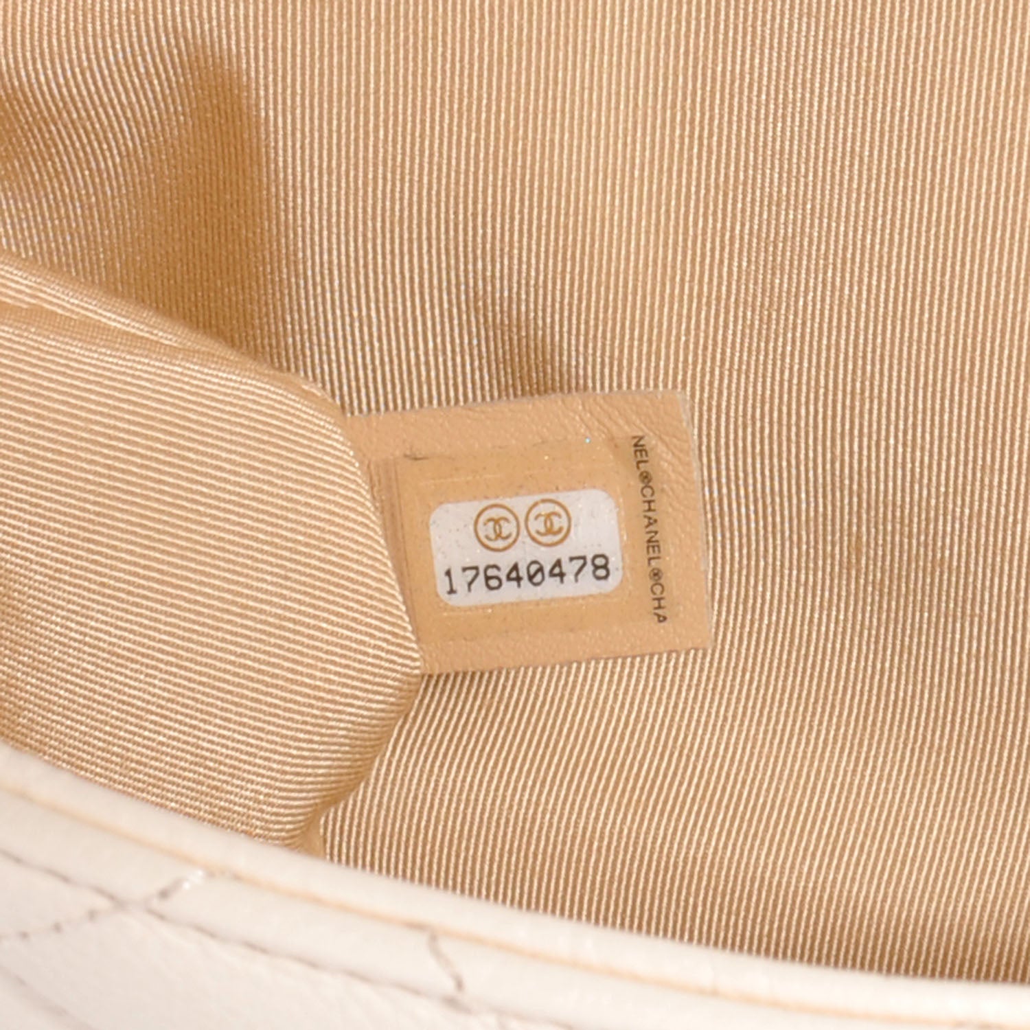 Chanel Calfskin CC Crown Medium Flap Dark White 7 of 7