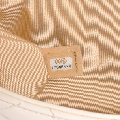 Chanel Calfskin CC Crown Medium Flap Dark White 7 of 7