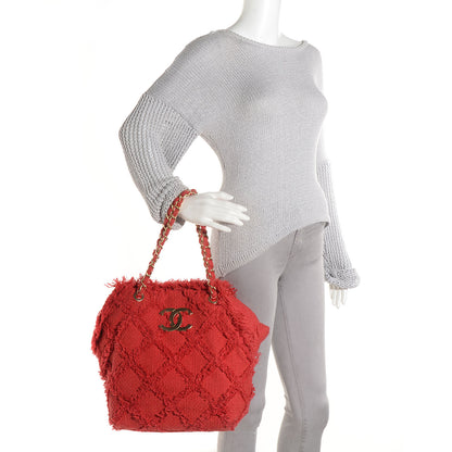 Chanel Tweed Nature Tote Red 2 of 7