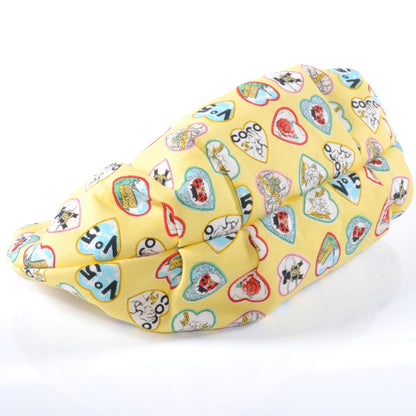 Chanel Canvas Coco Hearts Shoulder Bag Yellow 8 of 29