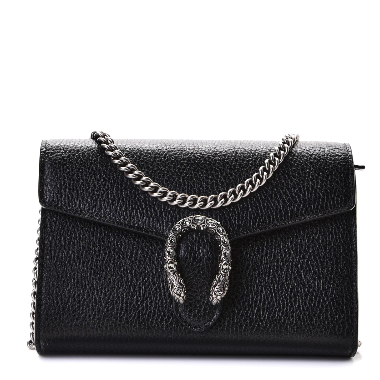 Calfskin Mini Dionysus Chain Wallet Black