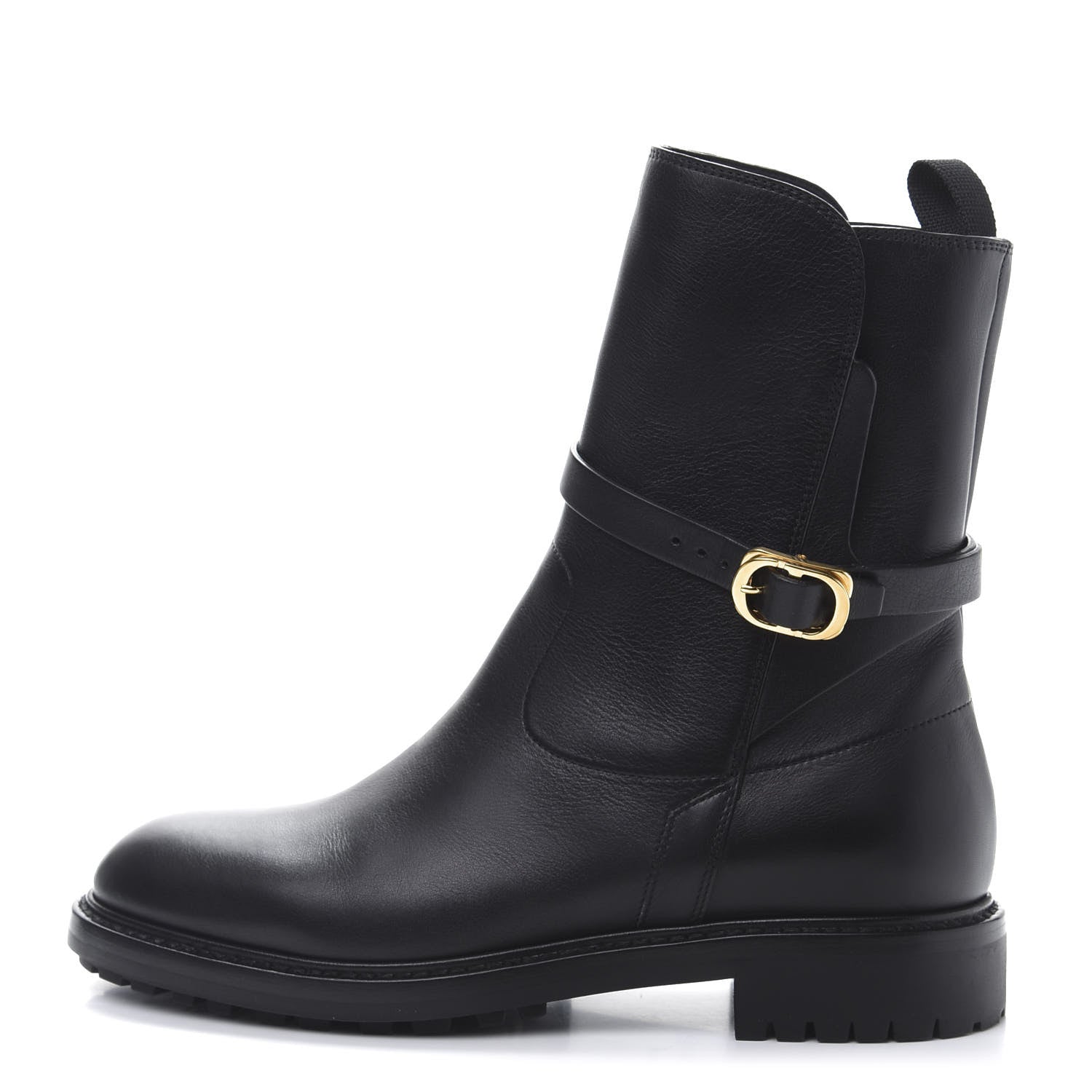 Christian Dior Calfskin Empreinte Ankle Boot 38 Black 1 of 8