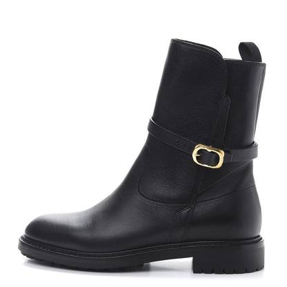 Christian Dior Calfskin Empreinte Ankle Boot 38 Black 1 of 8
