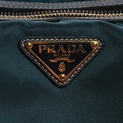 Prada Tessuto Nylon Saffiano Tote Ottanio 9 of 11