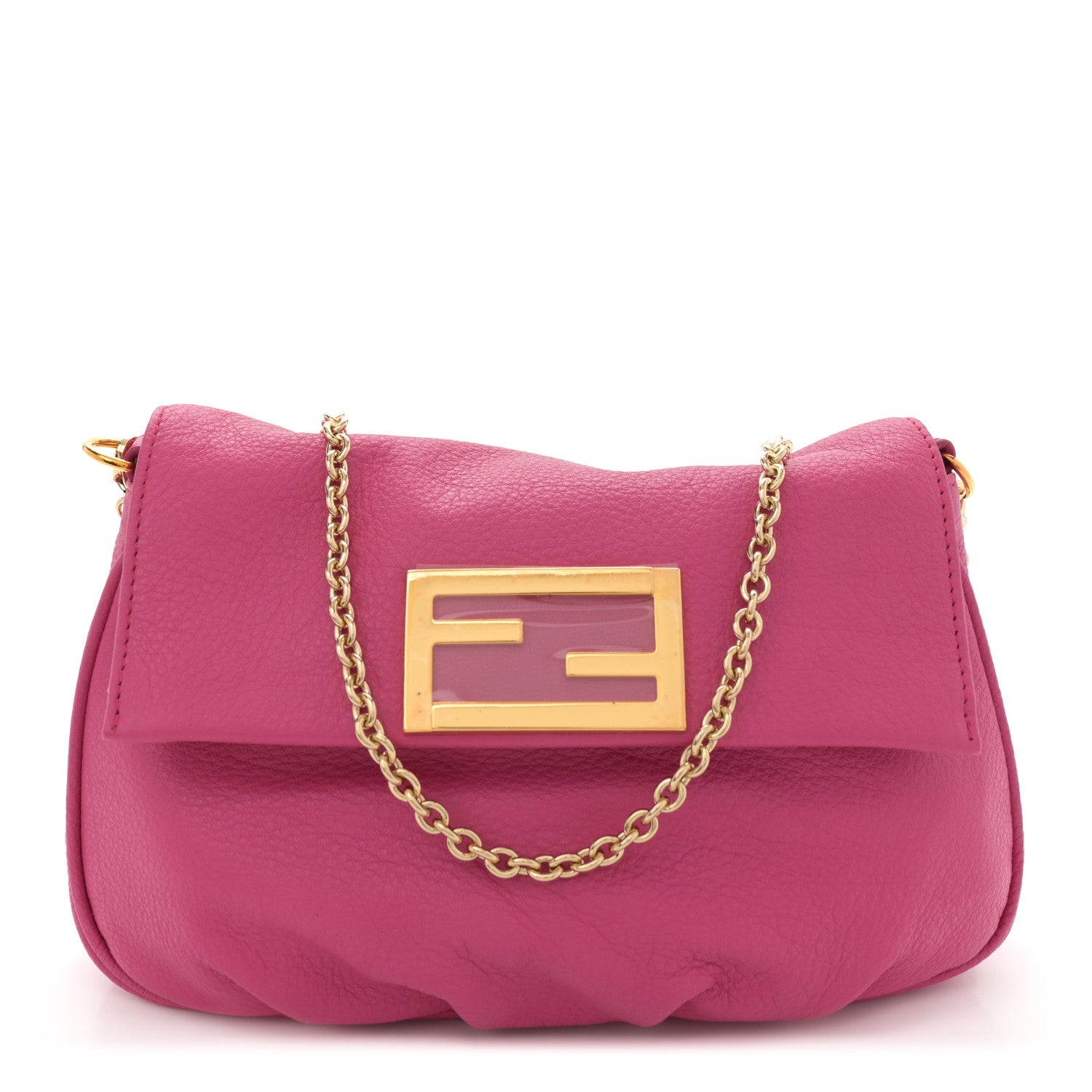 Fendi Vitello Flamingo Fendista Pouchette Crossbody Lampone 1 of 11