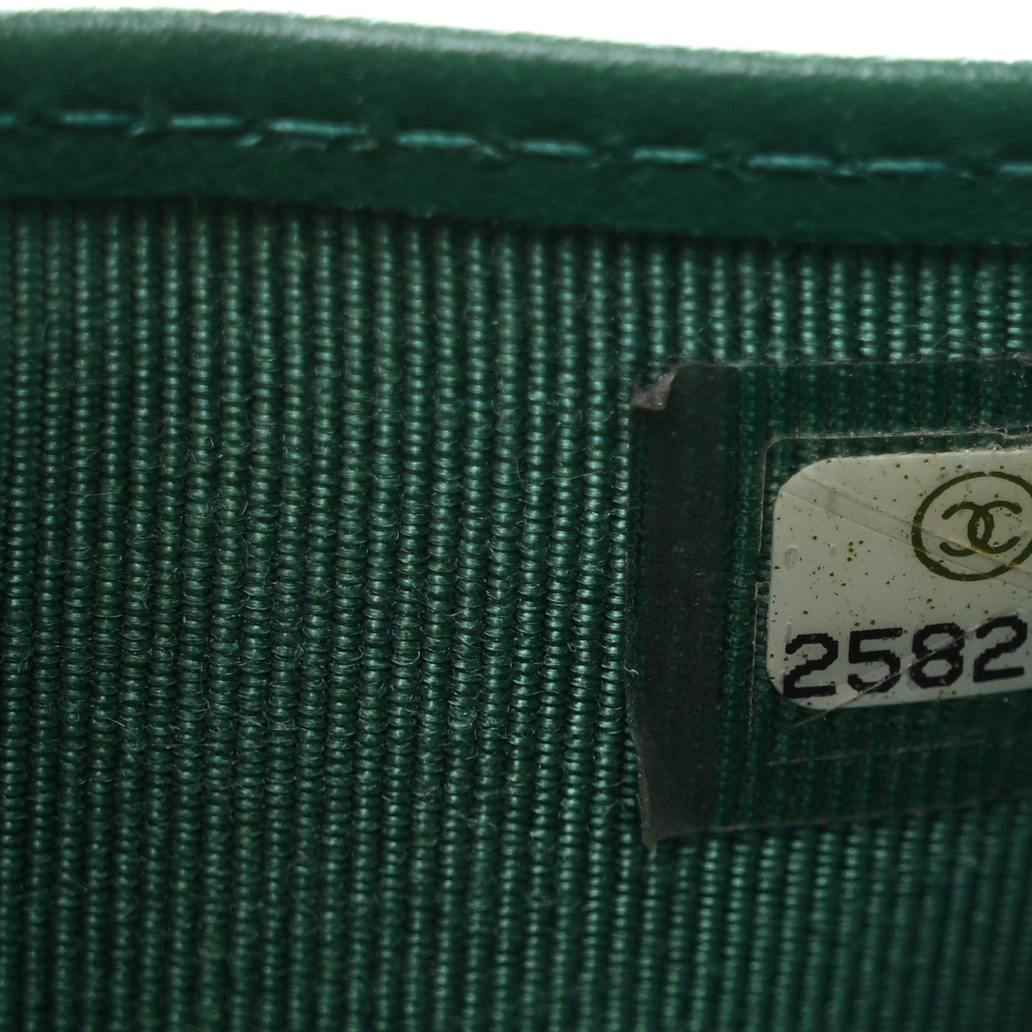 Chanel Metallic Caviar Quilted Compact Flap Wallet Green 8 of 9