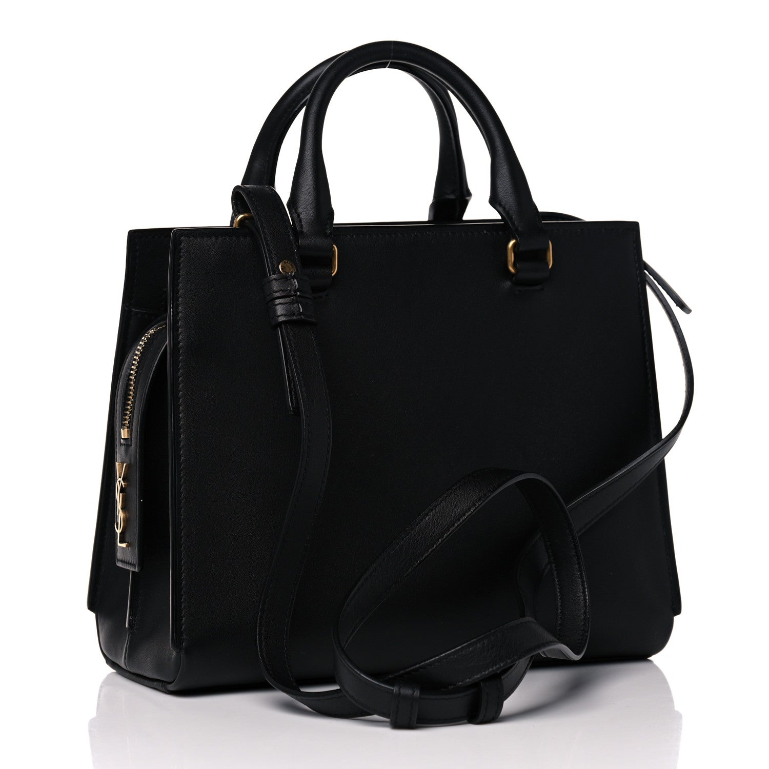 Saint Laurent Smooth Calfskin Small East Side Tote Black 2 of 13