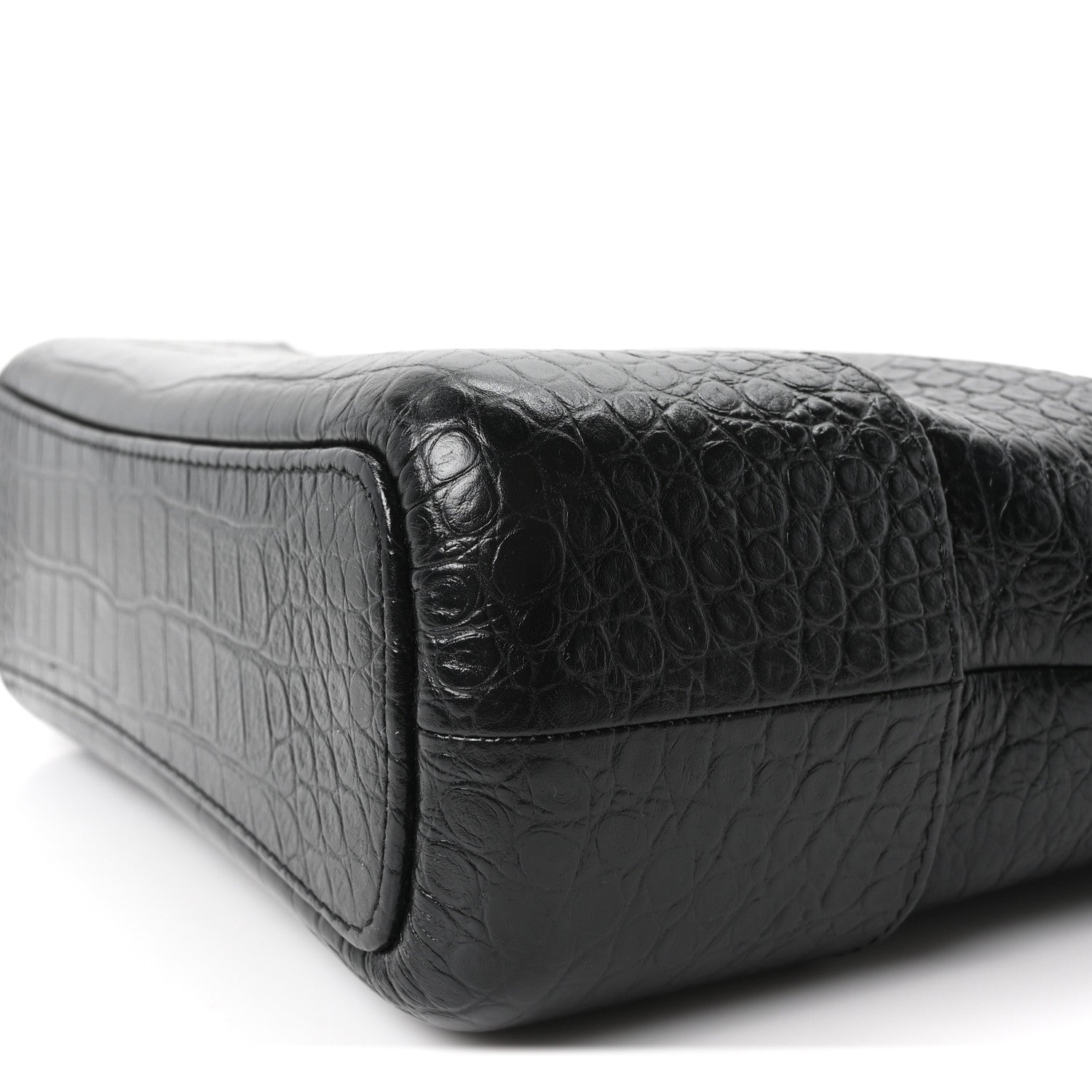 Chanel Crocodile Embossed Calfskin Medium Gabrielle Cocodile Hobo Black 10 of 10