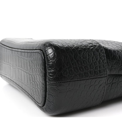 Chanel Crocodile Embossed Calfskin Medium Gabrielle Cocodile Hobo Black 10 of 10