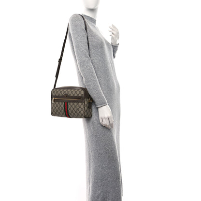 Gucci GG Supreme Monogram Web Small Ophidia Shoulder Bag Brown 2 of 10