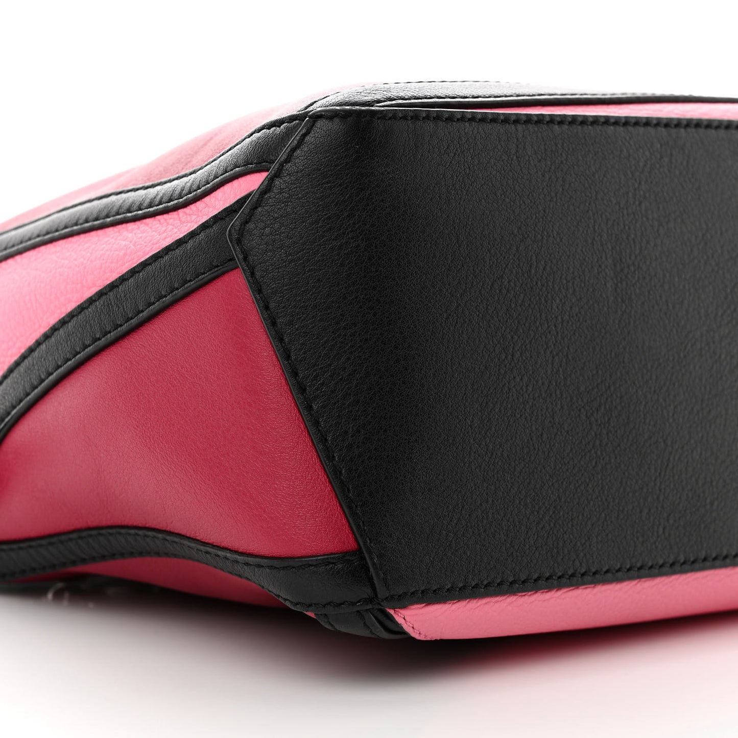 Calfskin Small Graphic Puzzle Bag Raspberry Wild Rose