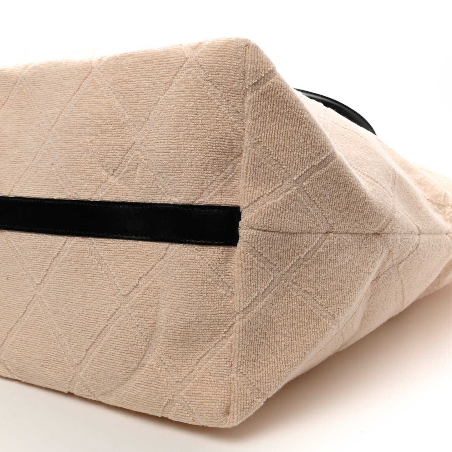 Terry Cotton CC Beach Tote Set Beige Black