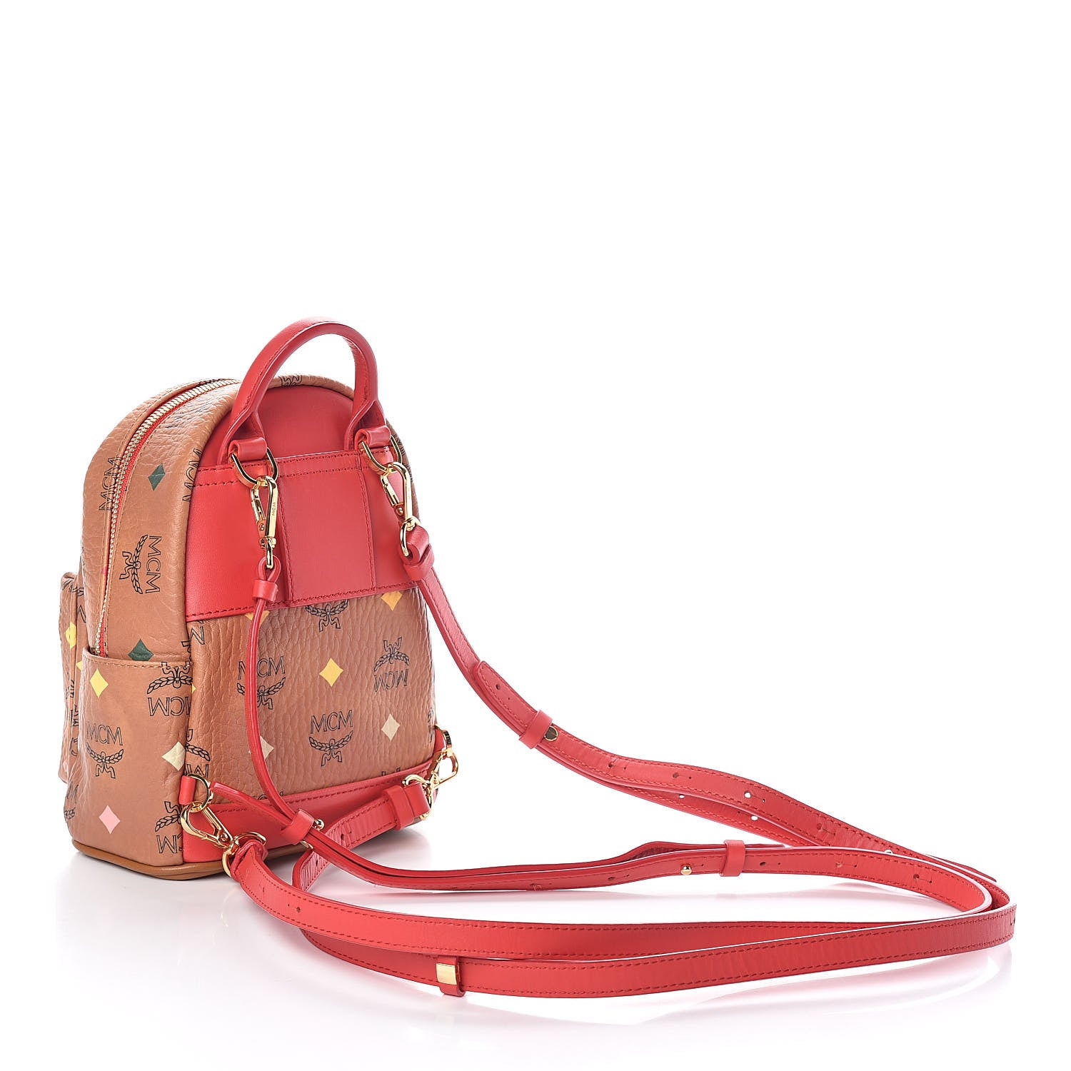 MCM Visetos Spektrum X-Mini Backpack Cognac 3 of 11