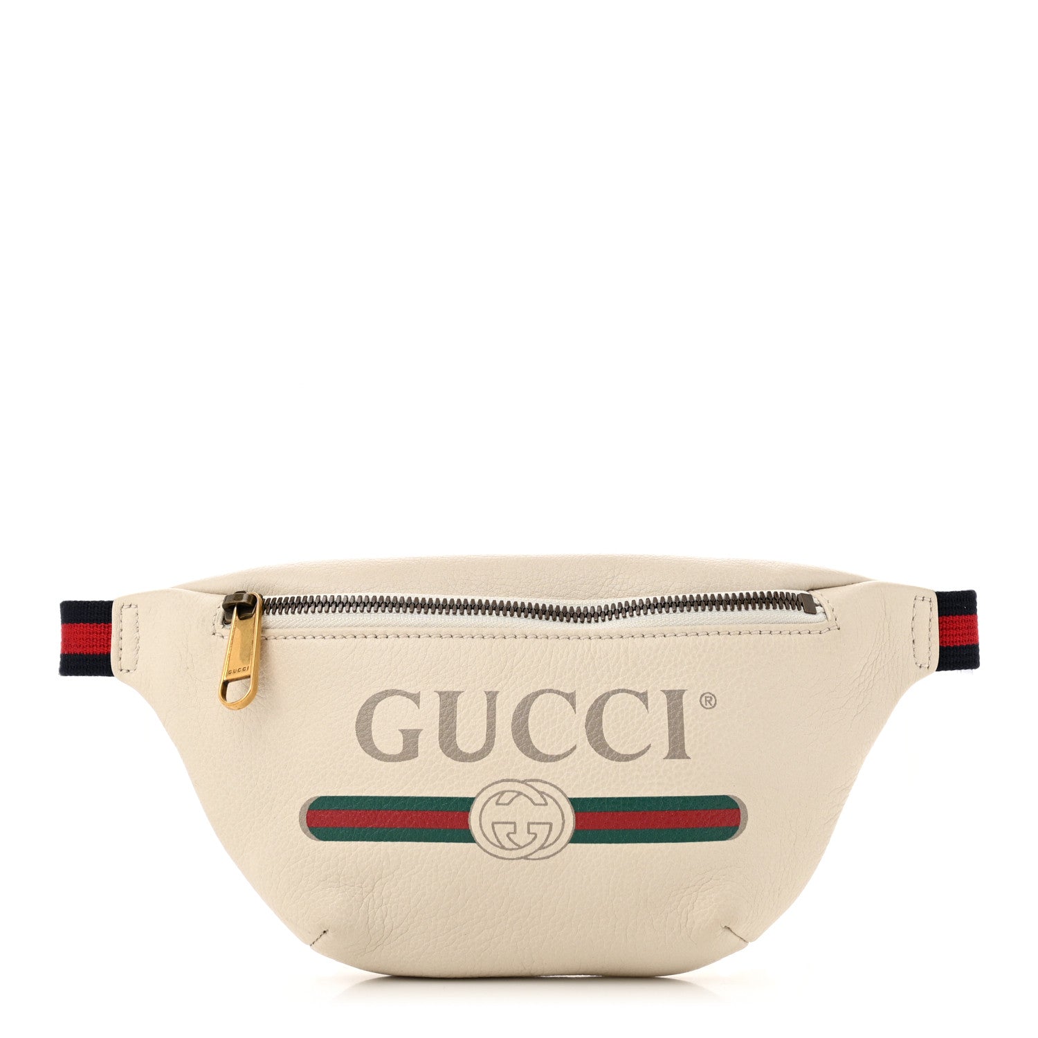 Gucci Grained Calfskin Small Logo Belt Bag White 1 of 10