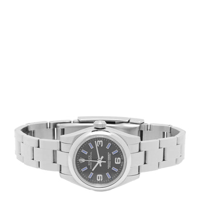 Rolex Stainless Steel 26mm Oyster Perpetual Watch Black 176200 2 of 4