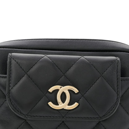Chanel Lambskin Quilted Waist Bag Black 9 of 11