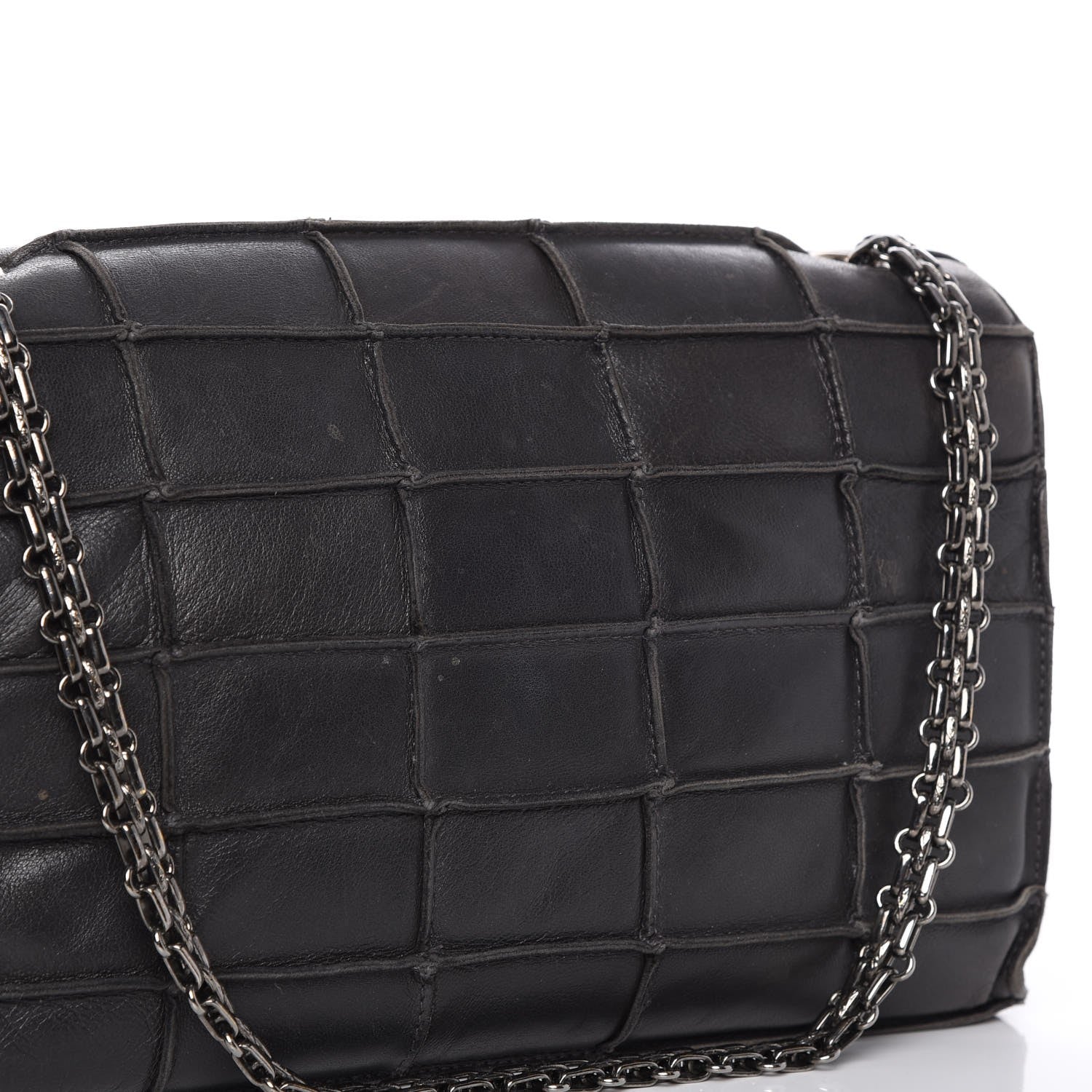 Chanel Lambskin Medium Patchwork Mademoiselle Flap Grey 8 of 12