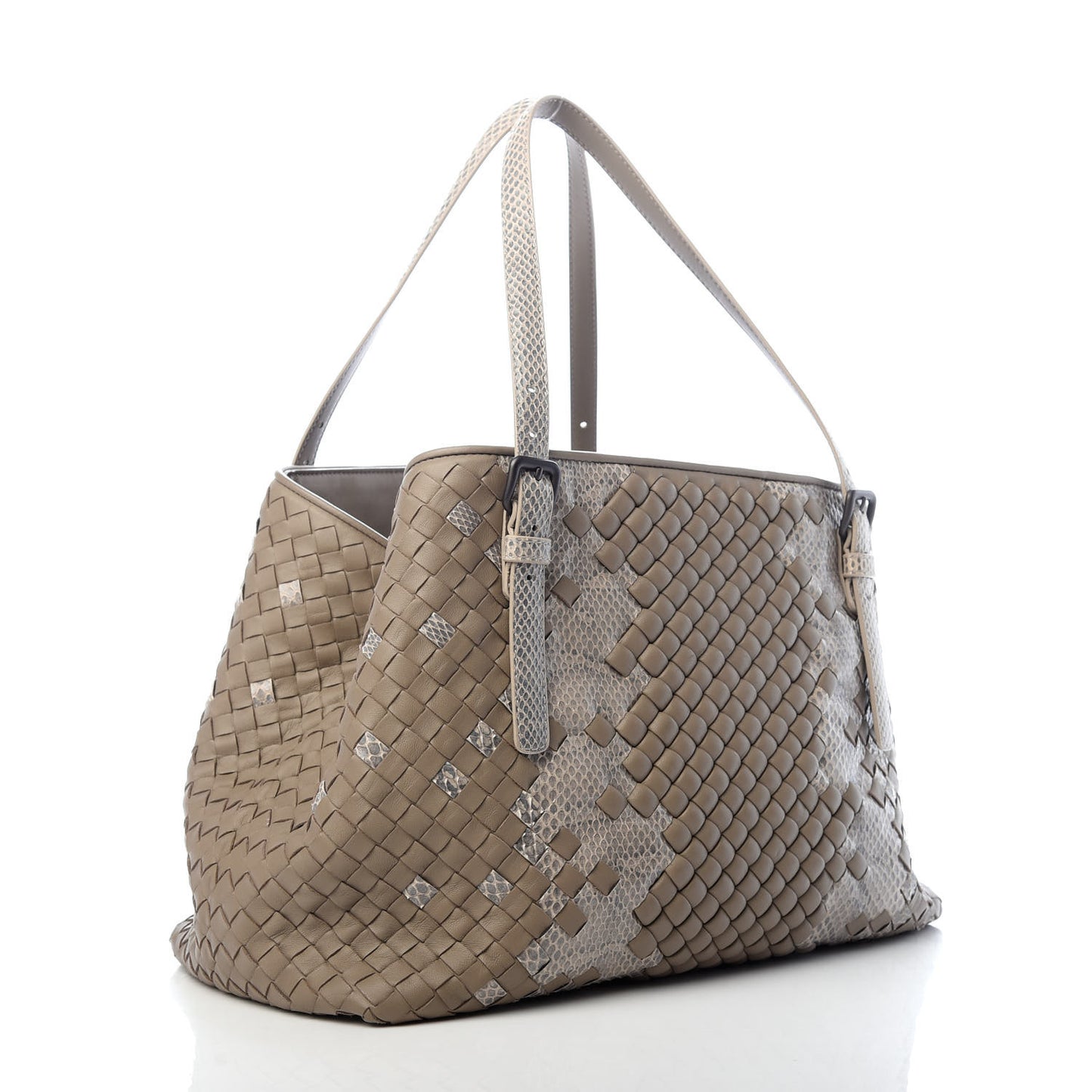 Nappa Ayers Intrecciato Medium Seamless Tote Limestone