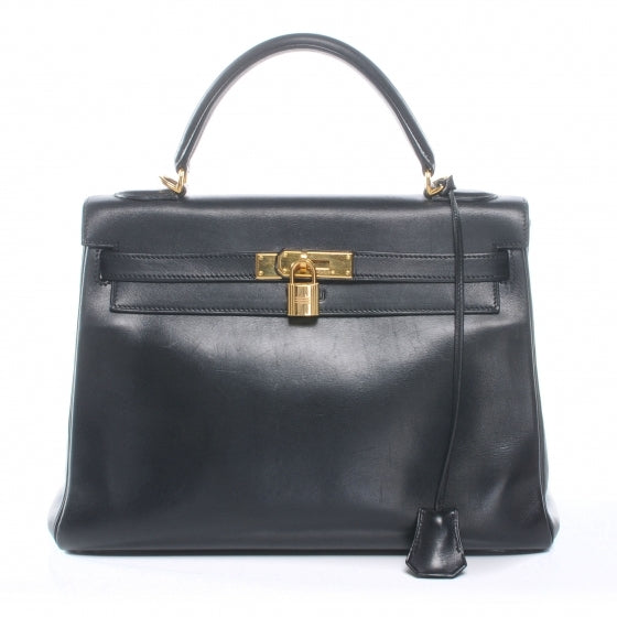 Hermes Barenia Kelly 32 Retourne Black 1 of 10