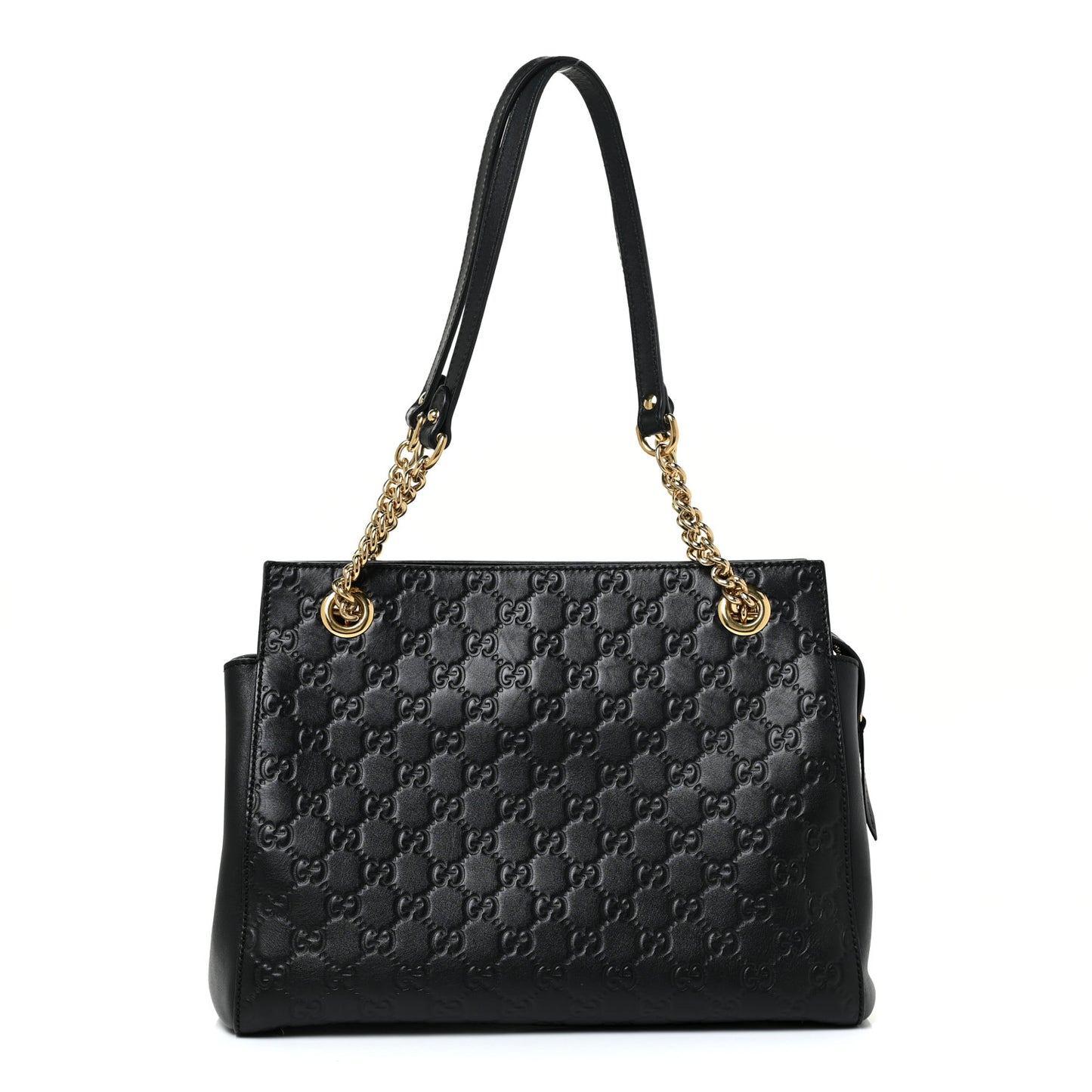 Guccissima Signature Medium Shoulder Tote Bag Black