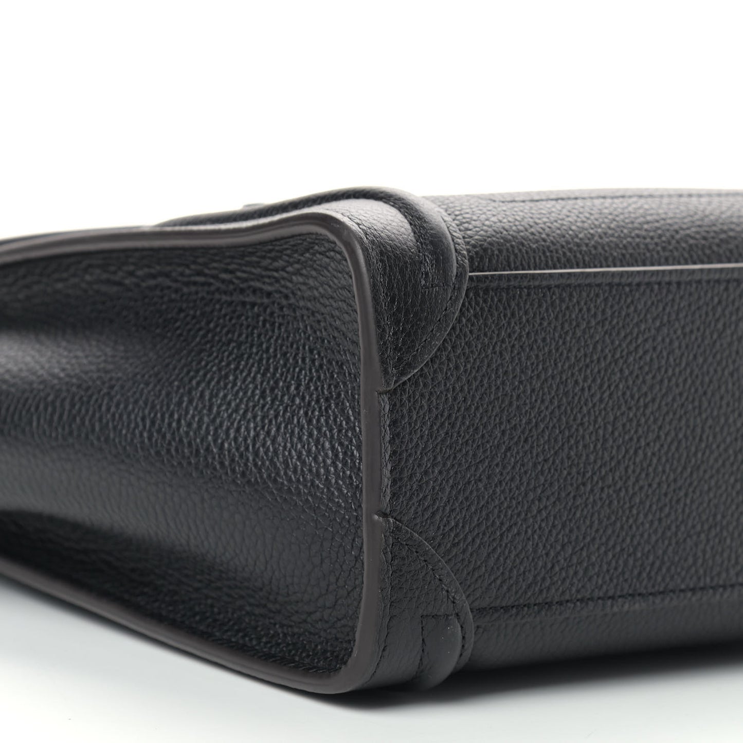 Drummed Calfskin Nano Luggage Black