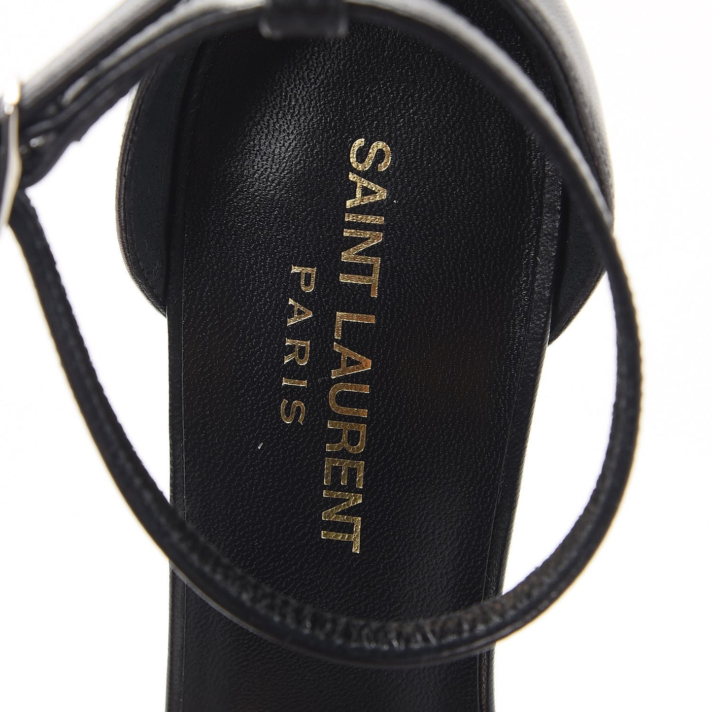 Calfskin Jane 80 Ankle Strap Sandals 37.5 Black