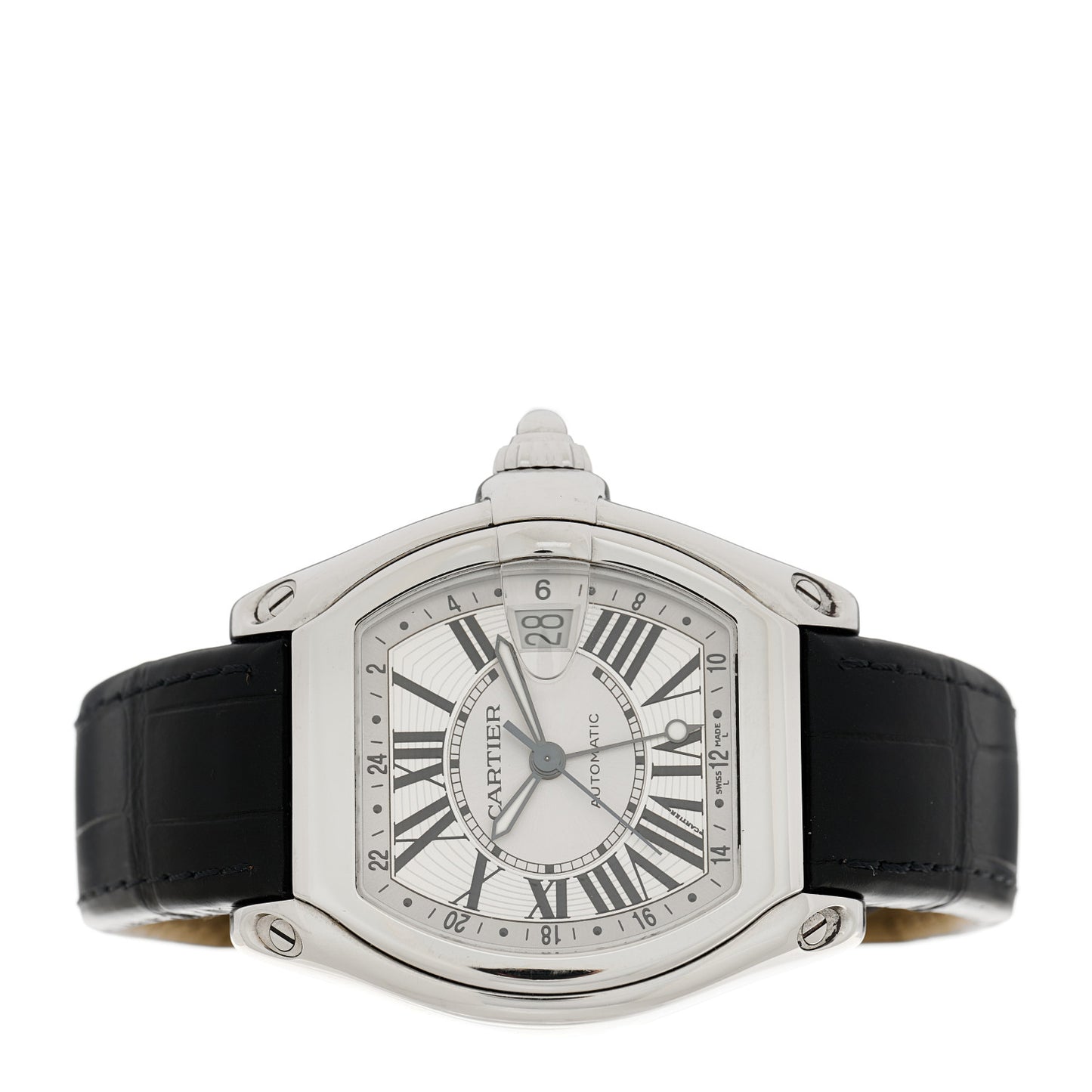 Stainless Steel Alligator 42mm Roadster GMT Automatic Watch