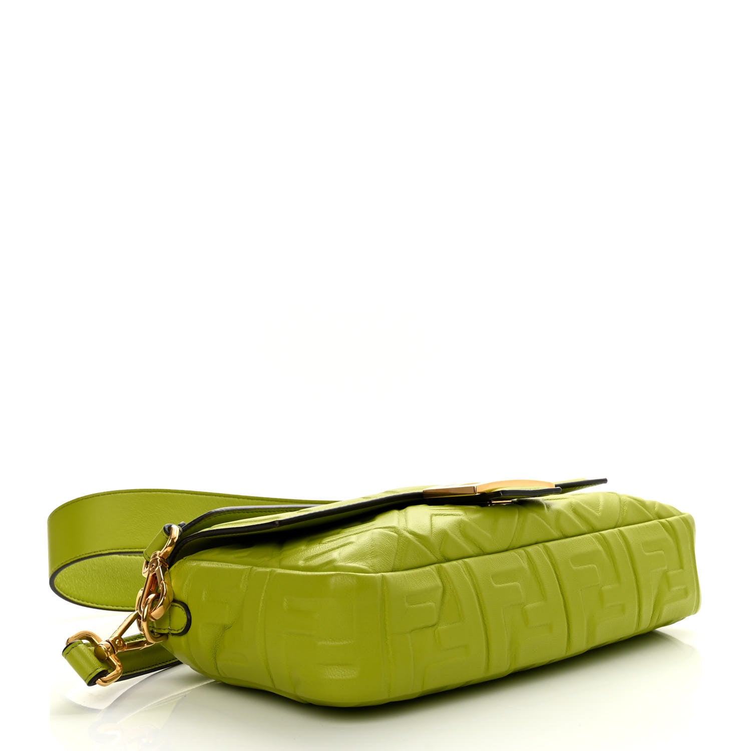 Fendi Nappa FF 1974 Embossed Baguette Wasabi 4 of 10