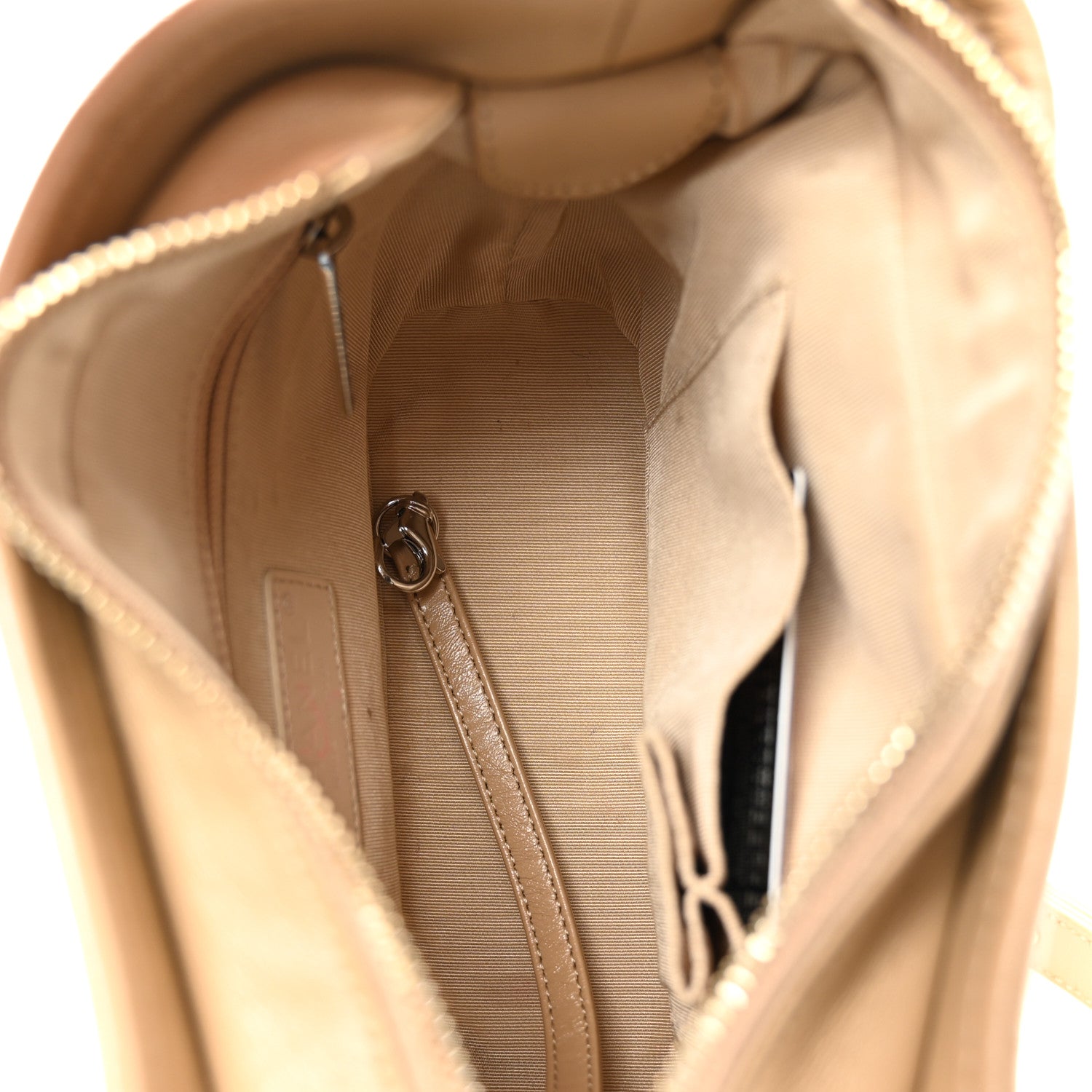 Chanel Aged Calfskin Quilted Small Gabrielle Hobo Beige 5 of 10