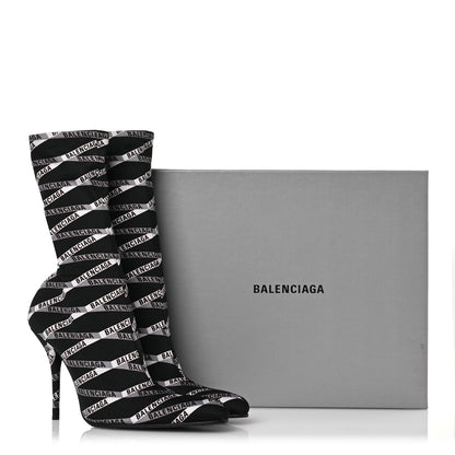Balenciaga Spandex Losange Monogram 110mm Booties 40 Gris Black 8 of 8