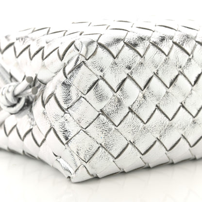 Bottega Veneta Metallic Nappa Intrecciato Medium Loop Camera Bag Silver 8 of 9