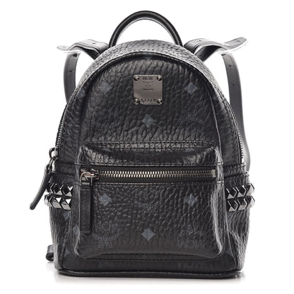 MCM Visetos Studded X-Mini Bebe Boo Backpack Black 1 of 8