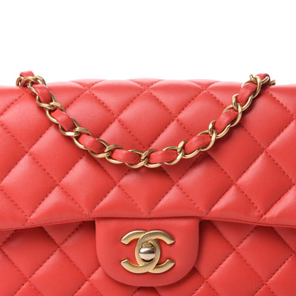 Chanel Lambskin Quilted Mini Rectangular Flap Red 15 of 15