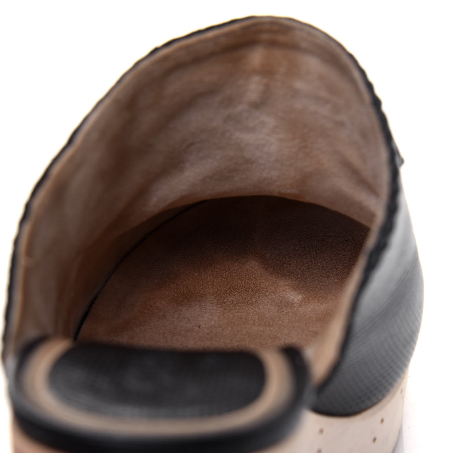 Chanel Lambskin Perforated Cap Toe Wood CC Clogs 39 Black 10 of 14