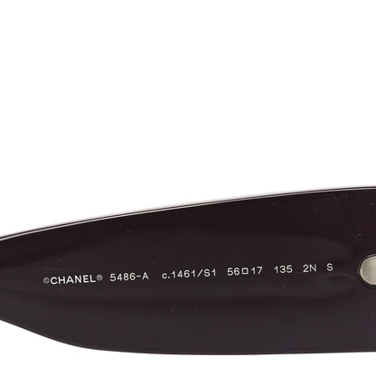 Chanel Acetate Quilted CC Sunglasses 5486-A Burgundy 5 of 7
