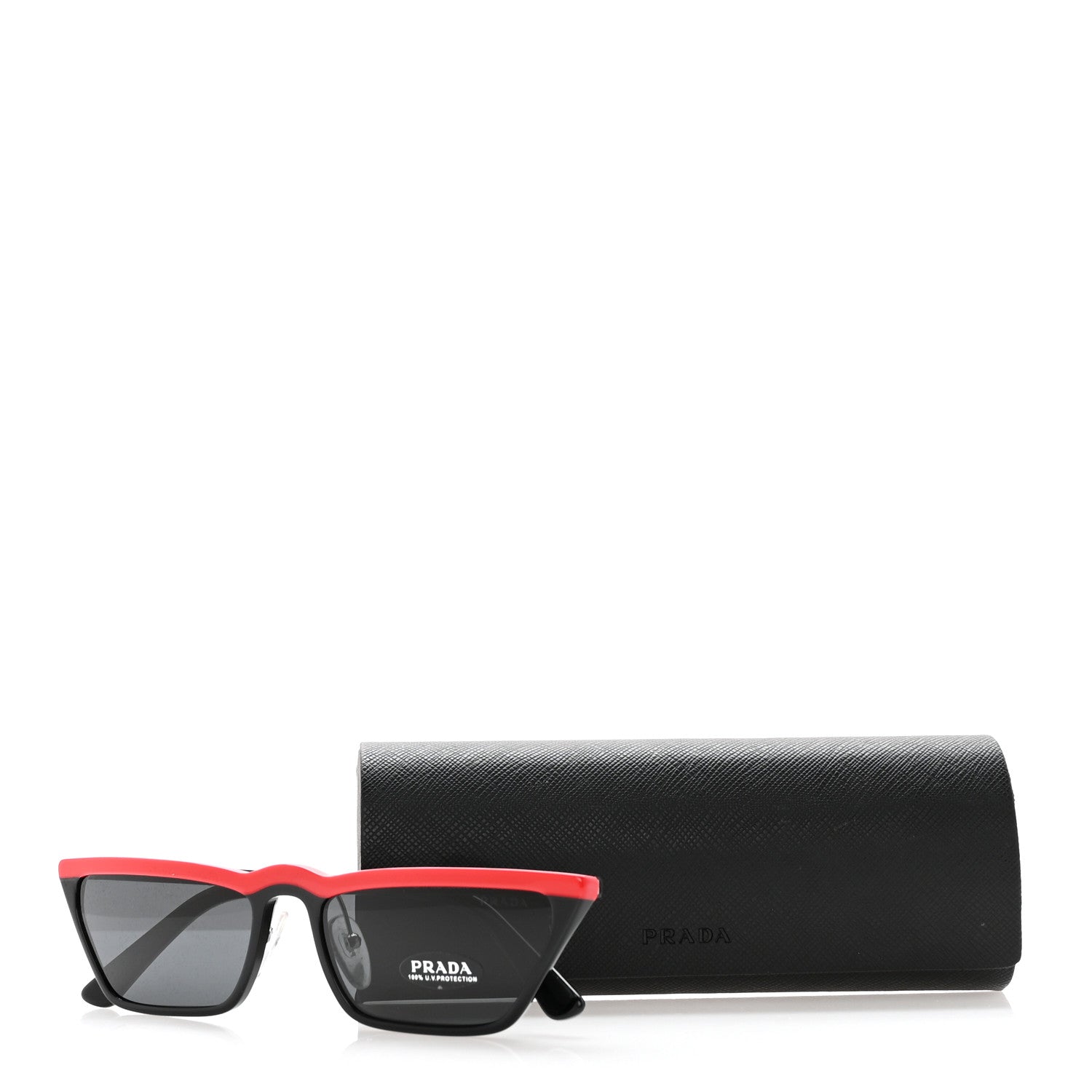Prada Catwalk Sunglasses SPR 19U Black Red 8 of 8