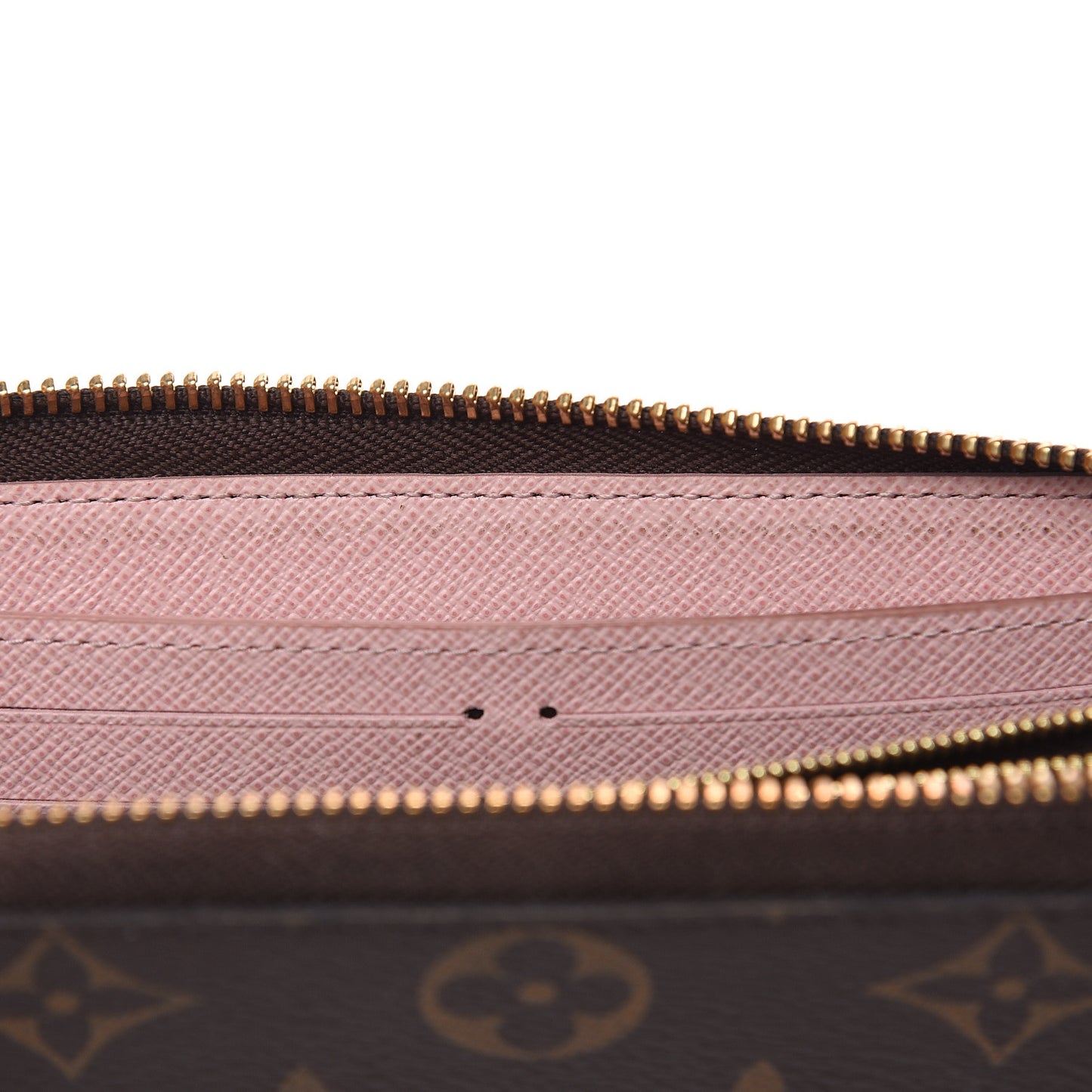 Monogram Clemence Wallet Rose Ballerine