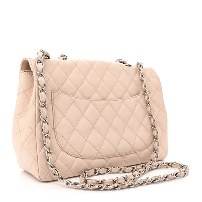 Chanel Caviar Quilted Jumbo Single Flap Beige Clair 3 of 16