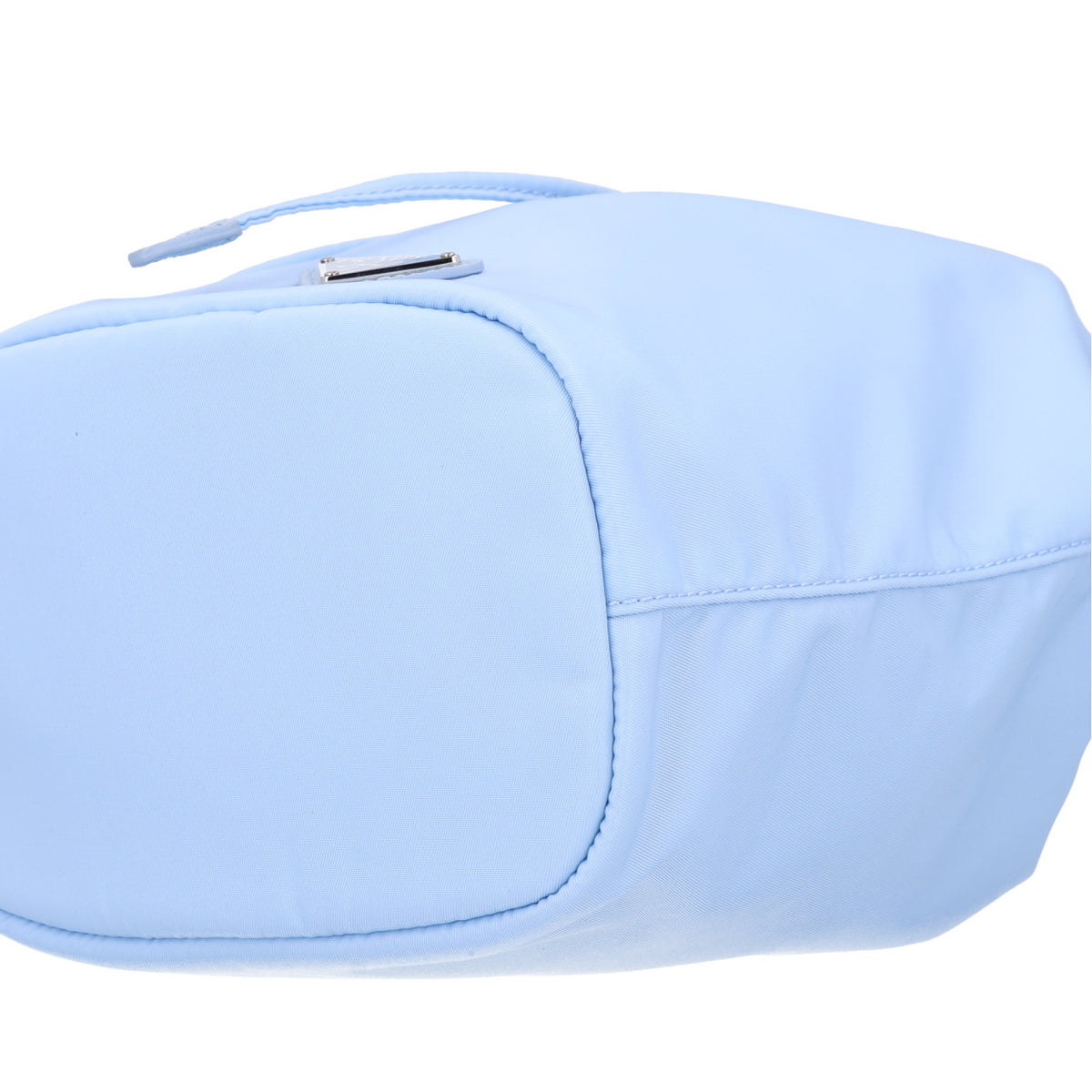 Re-Nylon Saffiano Vela Bucket Wristlet Celeste