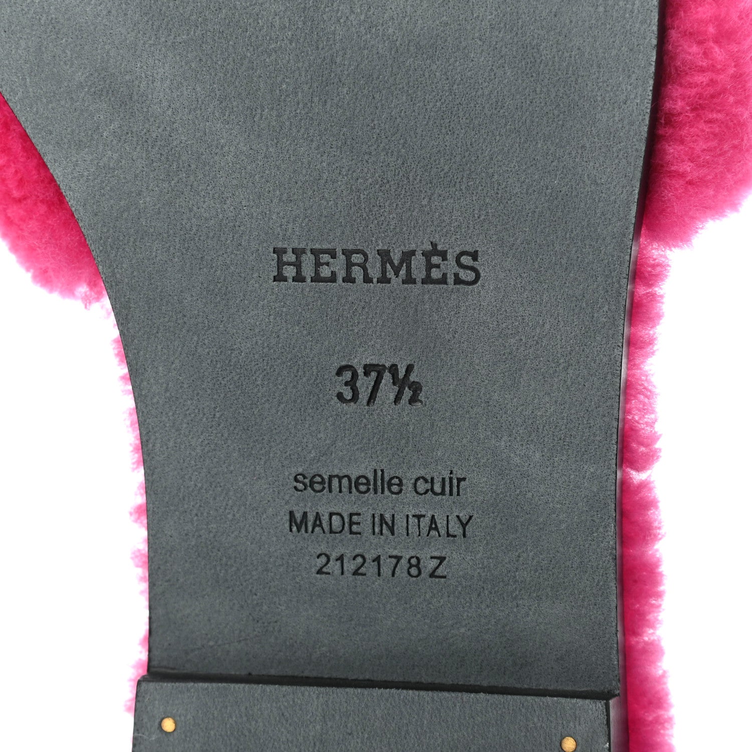 Hermes Woolskin Oran Sandals 37.5 6 of 8