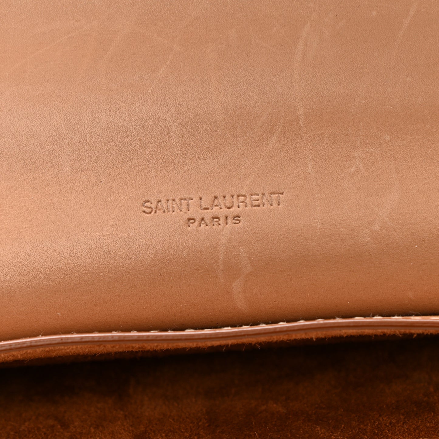 Smooth Vintage Calfskin Small Kaia Satchel Brown Gold