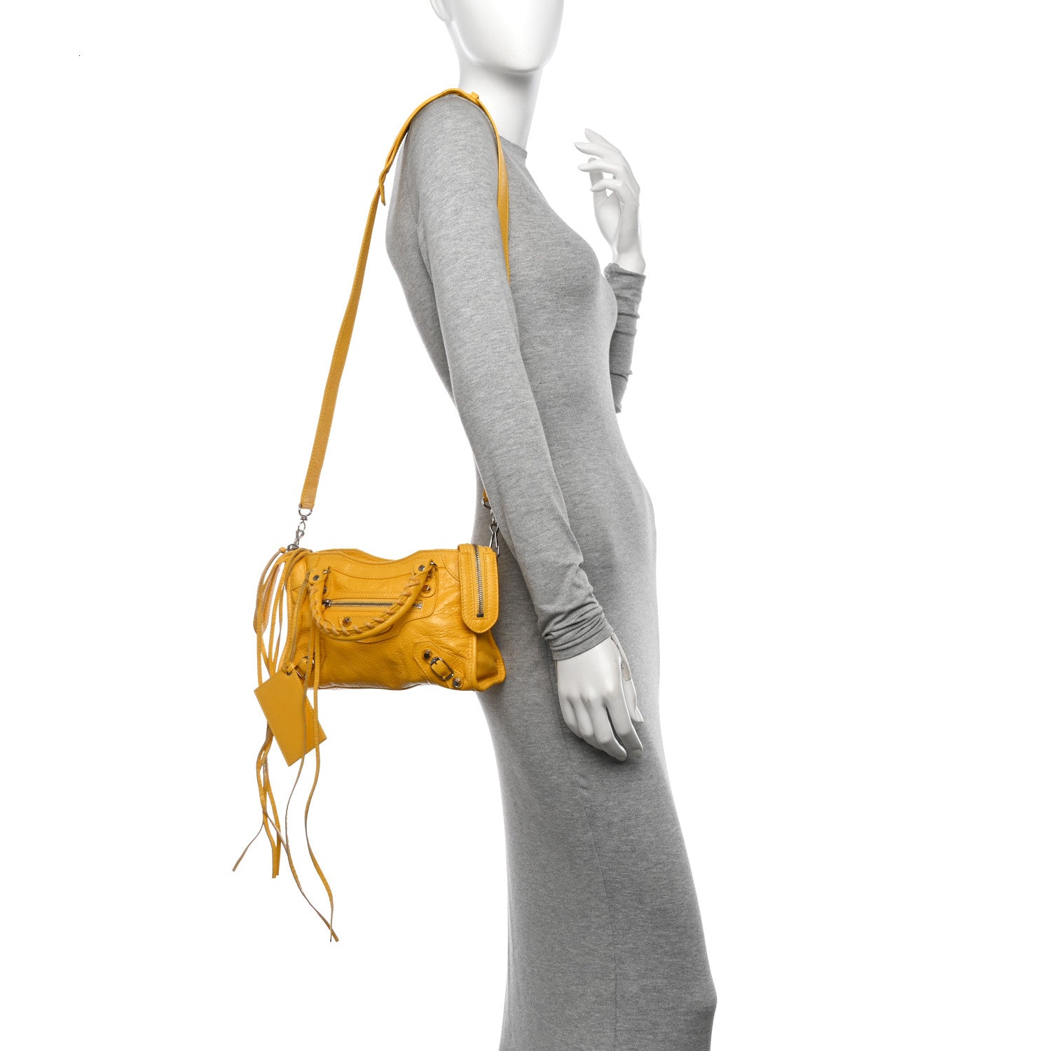 Balenciaga Agneau Classic Hardware Mini City Yellow 2 of 12
