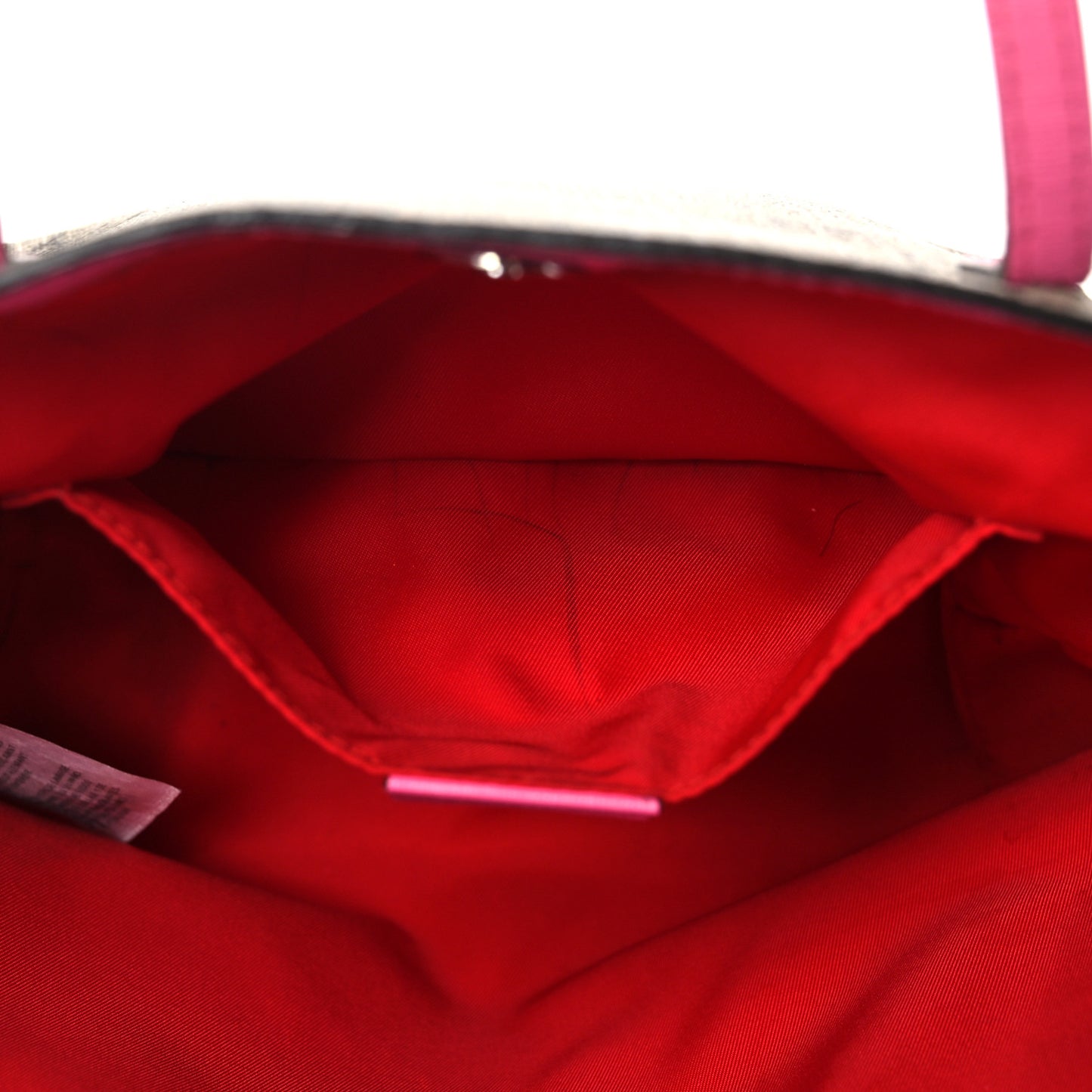 GG Supreme Monogram Bow Childrens Tote Red Pink