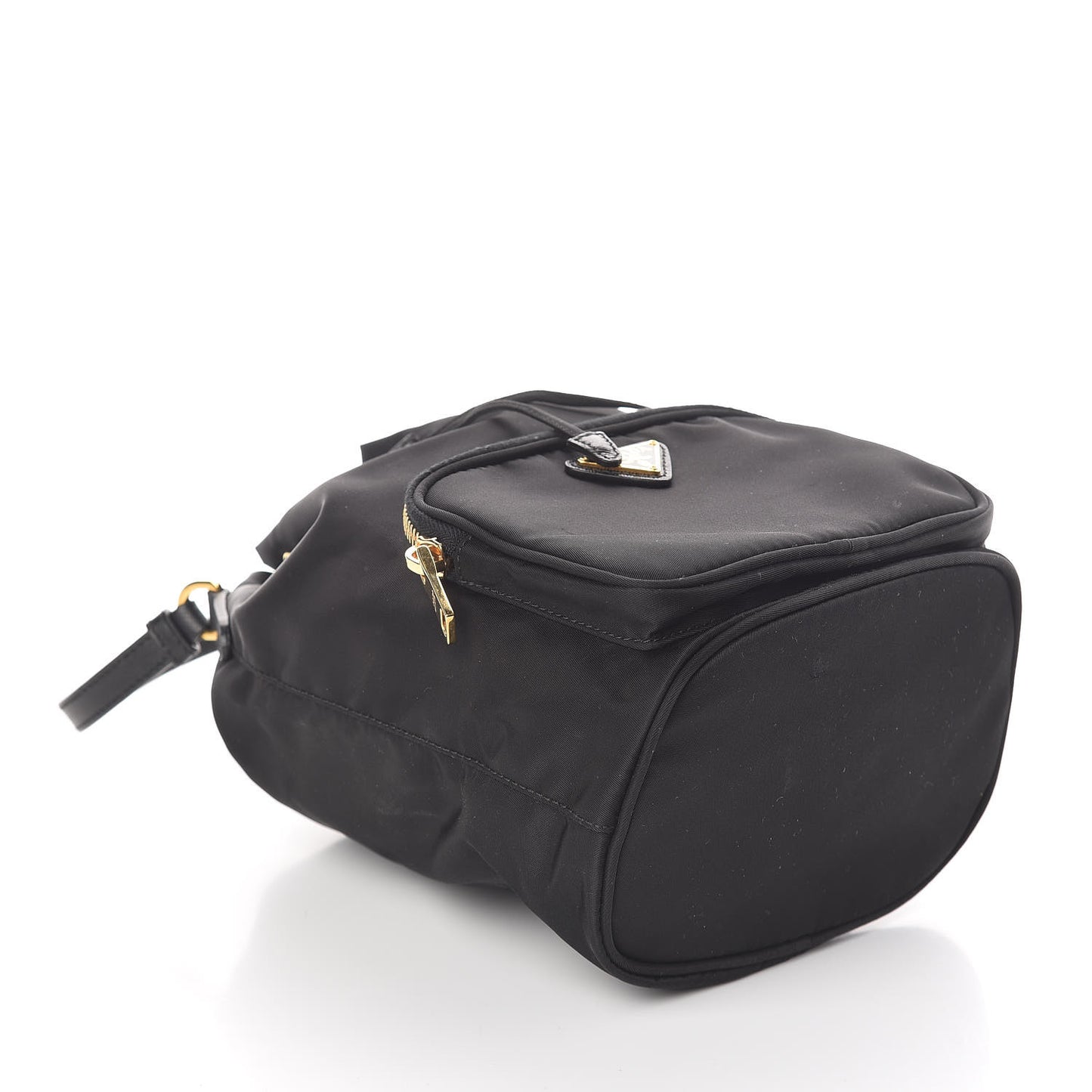 Saffiano Tessuto Nylon Mini Bucket Crossbody Bag Black