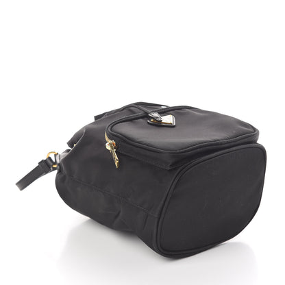 Prada Saffiano Tessuto Nylon Mini Bucket Crossbody Bag Black 4 of 9